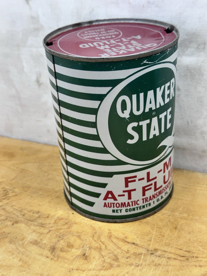 Quaker State Automatic Transmission Fluid Can Antique EMPTY #1315