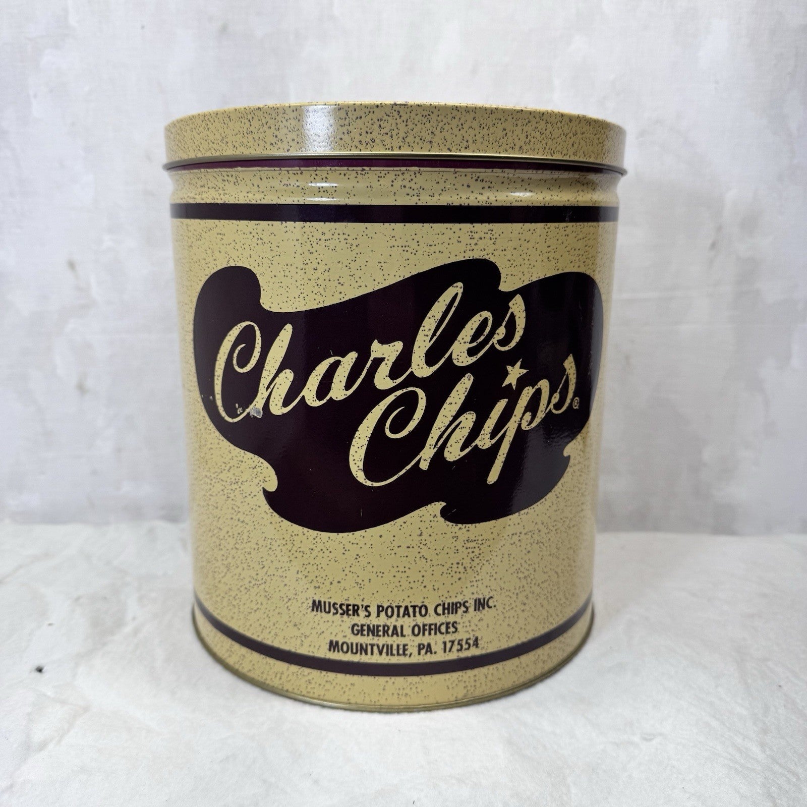 Charles Chips Vintage 1lb Empty Tin
