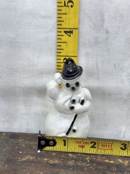 Vtg Christmas 1940s Rosen Rosbro Plastic Snowman Ornament #1535