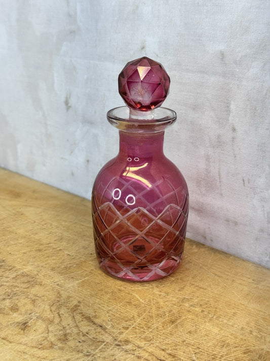 Crystal Perfume India Bottle Vtg #S-1699