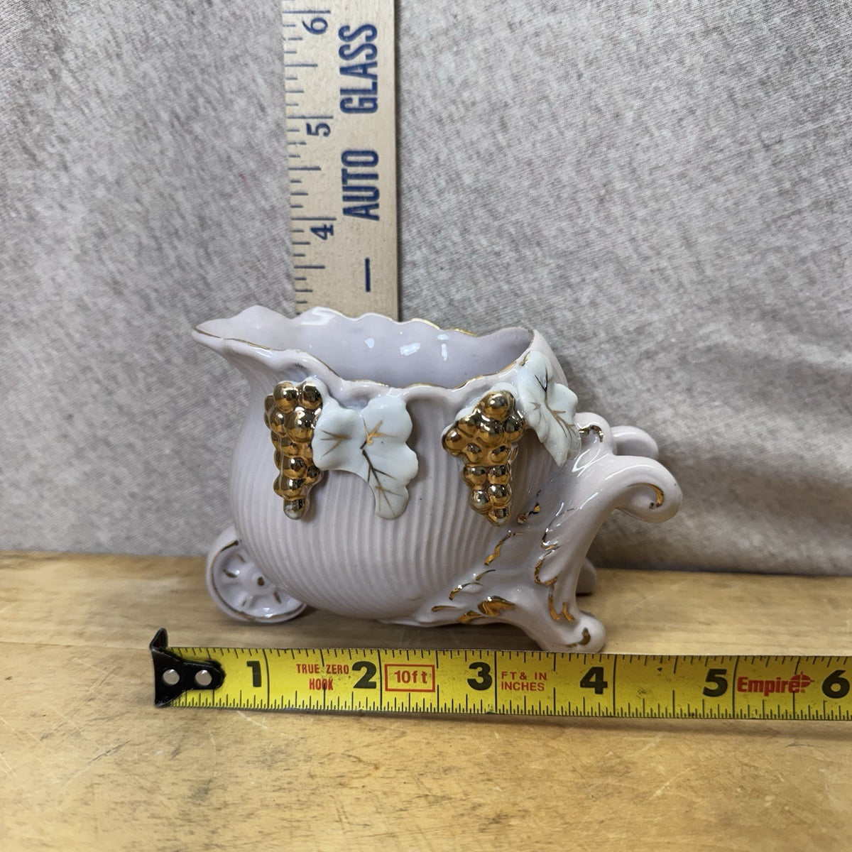 Vintage Thames Sugar Bowl Lilac Porcelain Flawed Japan