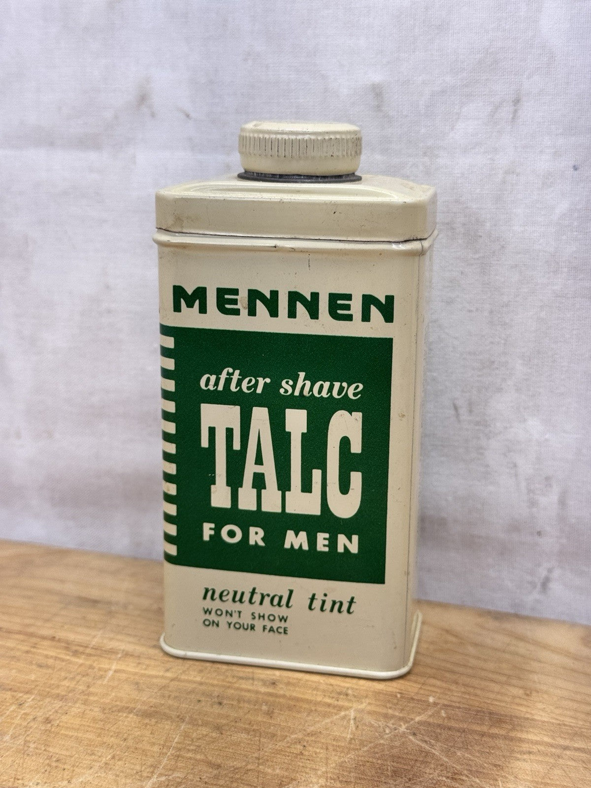 Talc For Men Vtg Powder Tin #1368