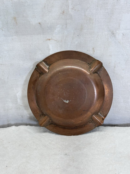 Thunderbird Copper Ashtray Navajo Old Pawn Stamp Hammered Vintage Fred Harvey