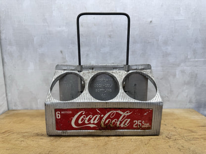 Coca Cola Metal Tin Carrier Vintage #1098