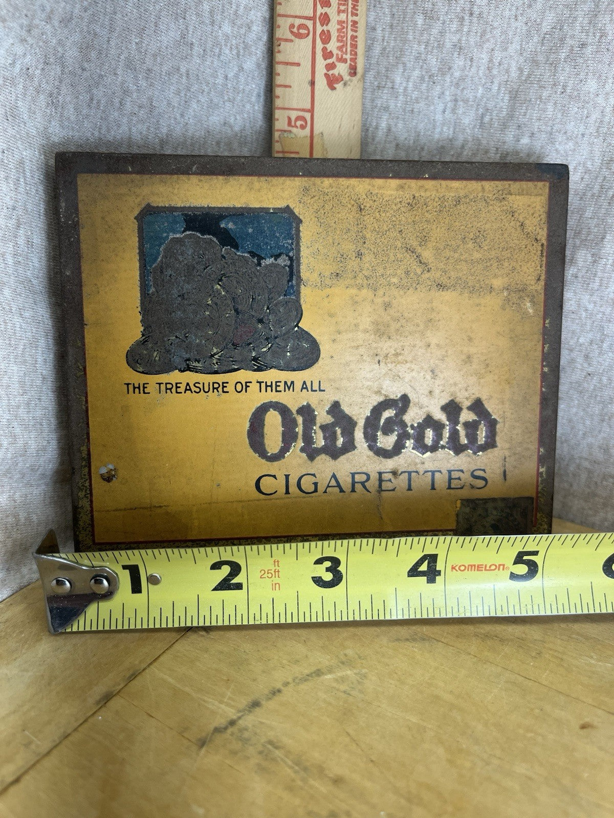Vintage Old Gold Empty Cigarette Tin