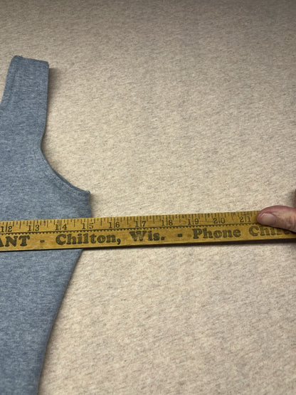 1990s Women’s Blue Sleeveless Knit Body Suit