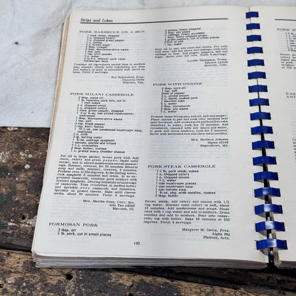 Beta Sigma Phi Meats Cookbook Vintage