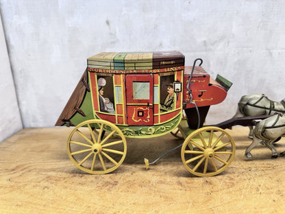 1950's Northwestern Stage Lines Stagecoach Tin Toy #S-1601