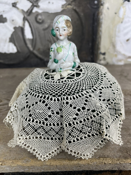 Antique Vintage Collectible Home Decor Porcelain Pin Cushion Japan