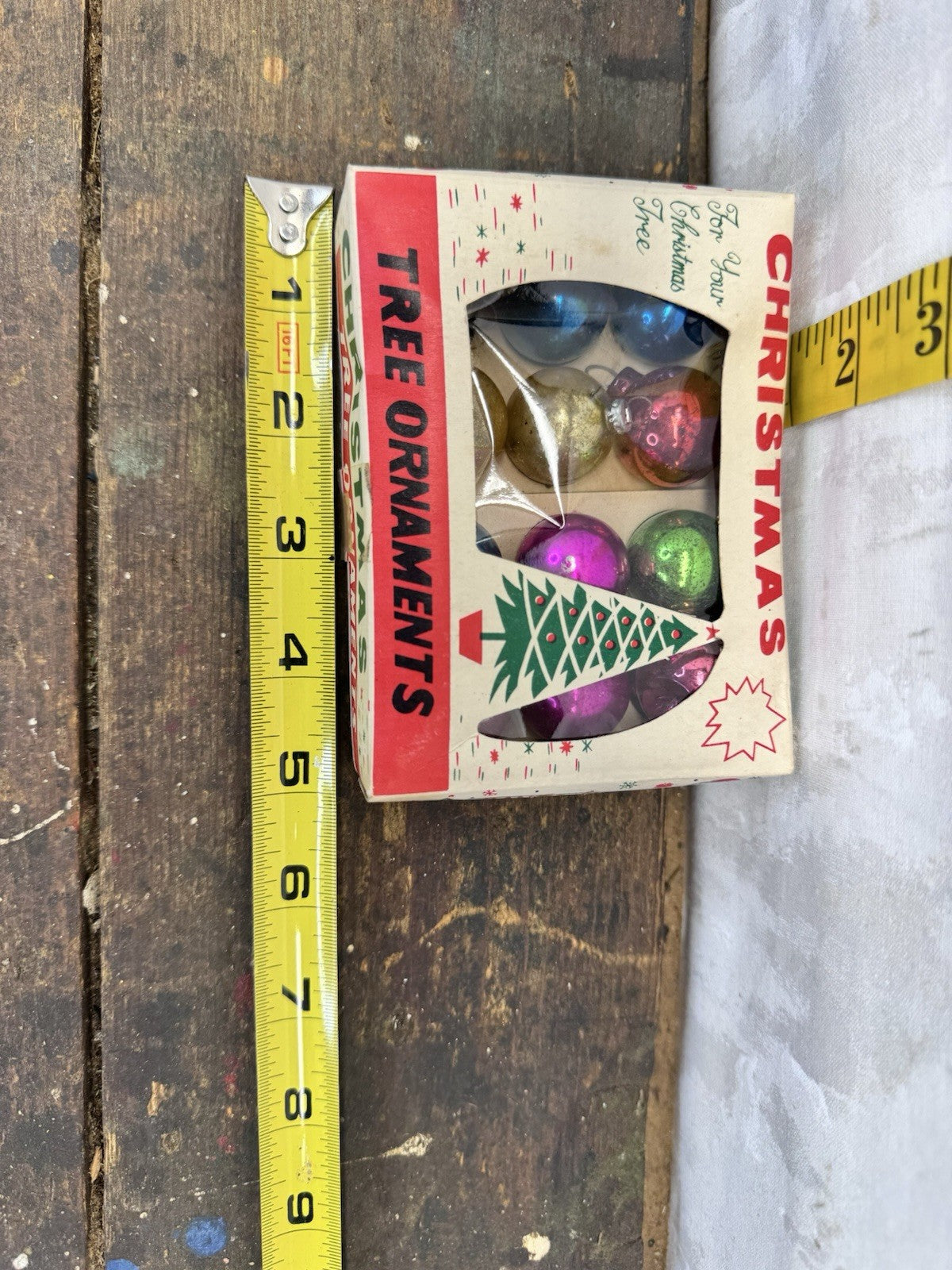 Vintage Mini Christmas Tree Ornaments #1090