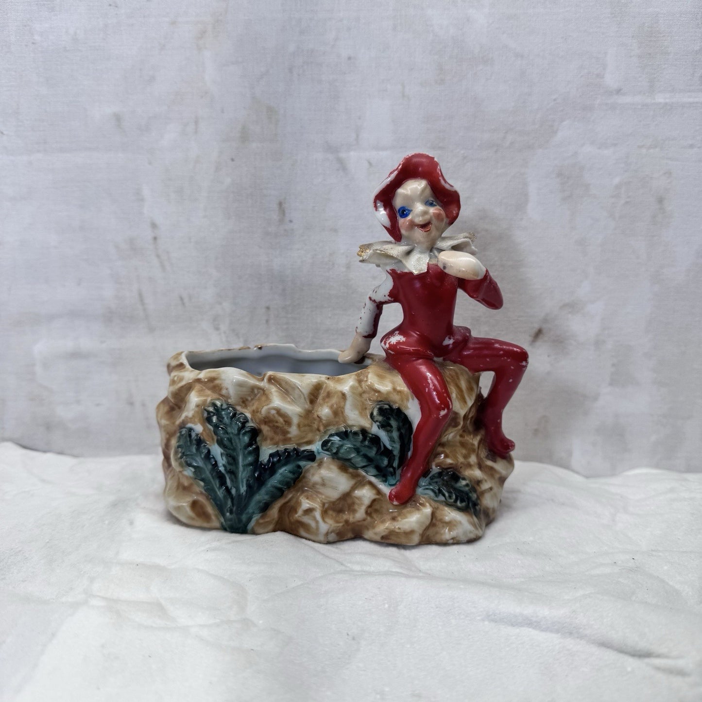 Vintage Ceramic Pixie Elf Planter Japan