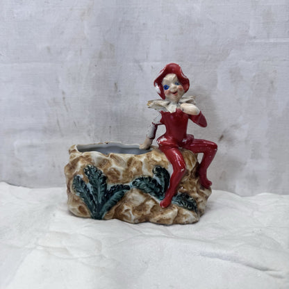 Vintage Ceramic Pixie Elf Planter Japan