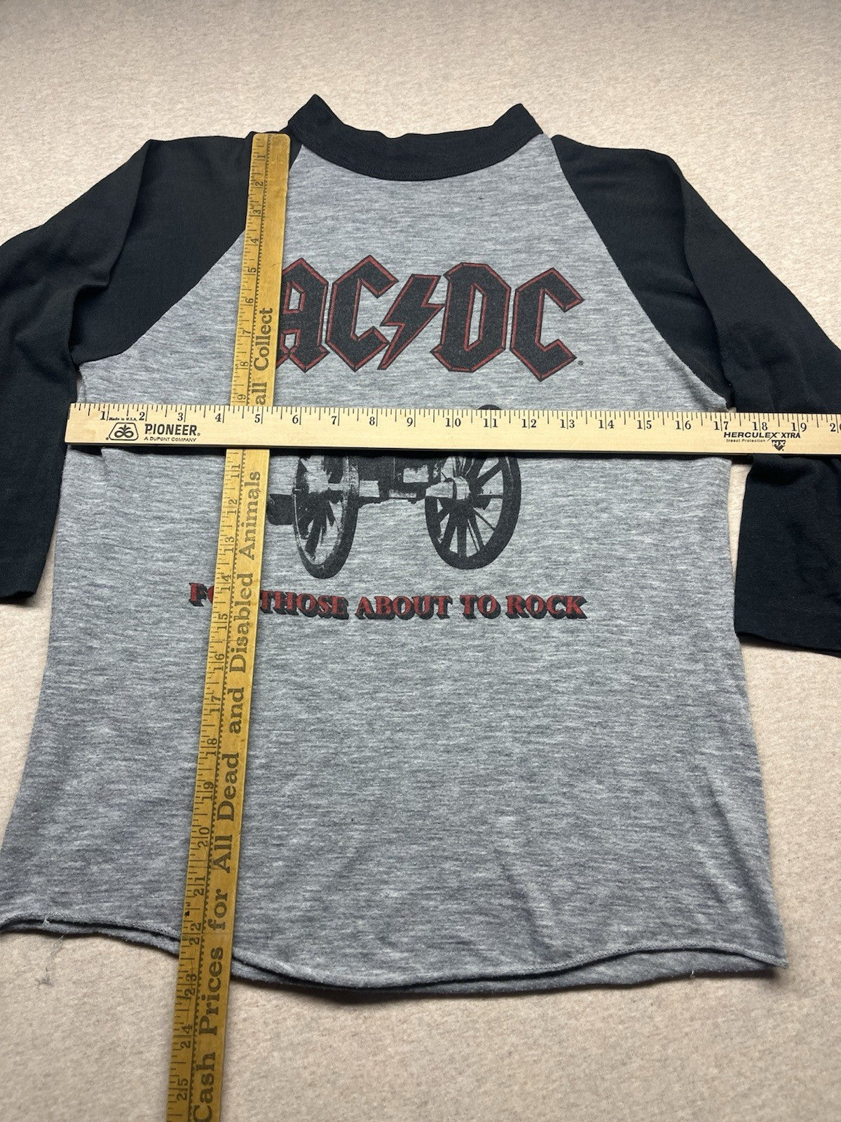 1980s ACDC Distressed Size Medium Men’s Shirt