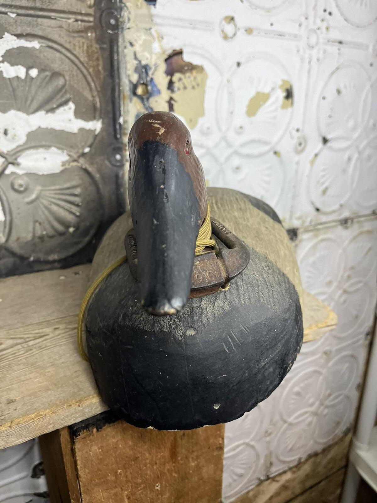 Antique Vintage Wood Duck Decoy With Minnesota Marked Weight
