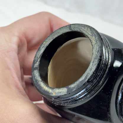 McKee Roman Arch Black Salt/Pepper Shaker Vintage