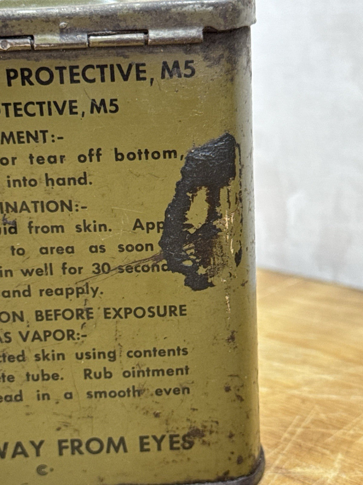 WWII Medical Metal Tin Green Vintage #1201