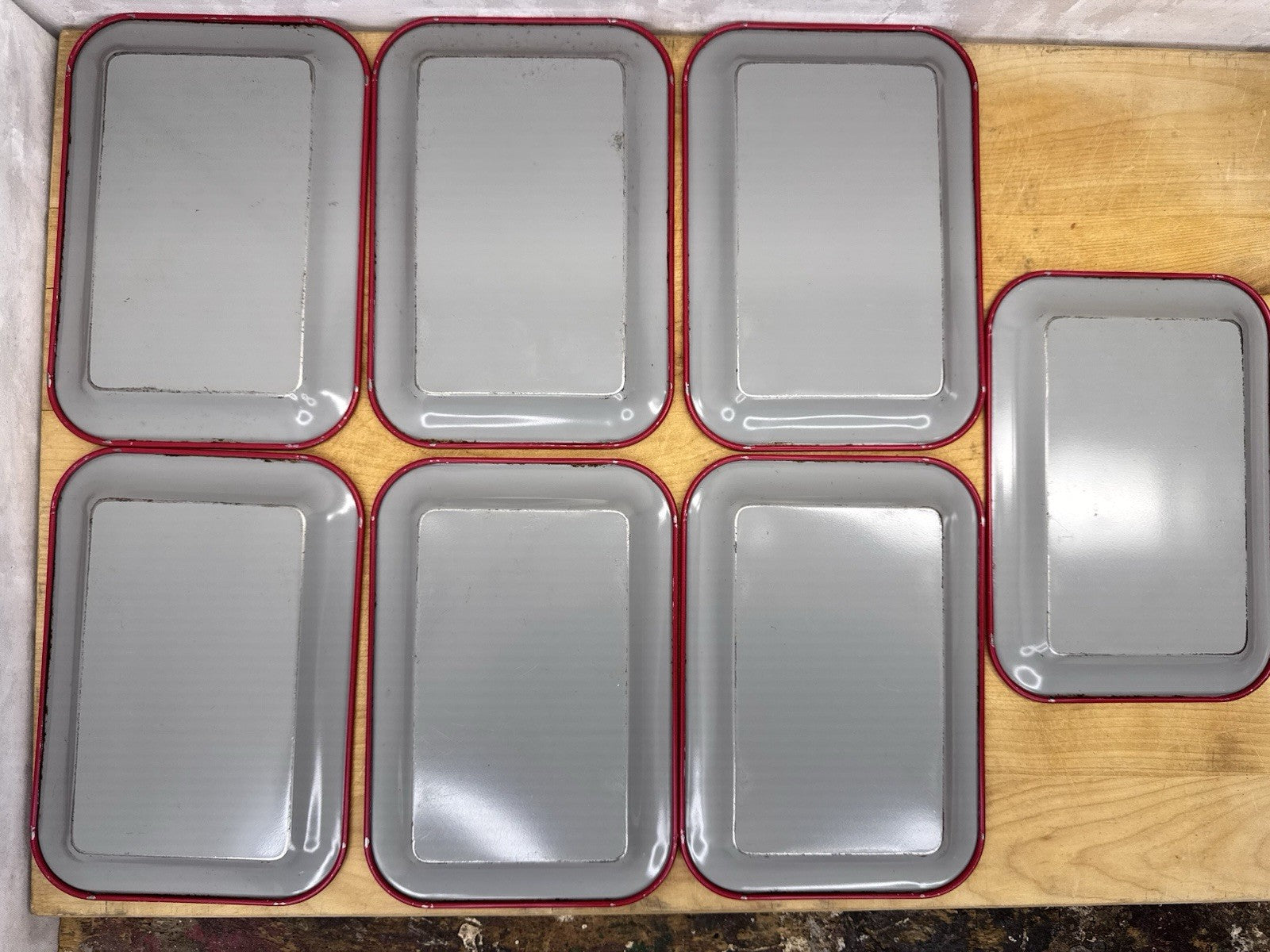 Vintage  7 Mini Floral Trays #1088