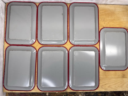 Vintage  7 Mini Floral Trays #1088