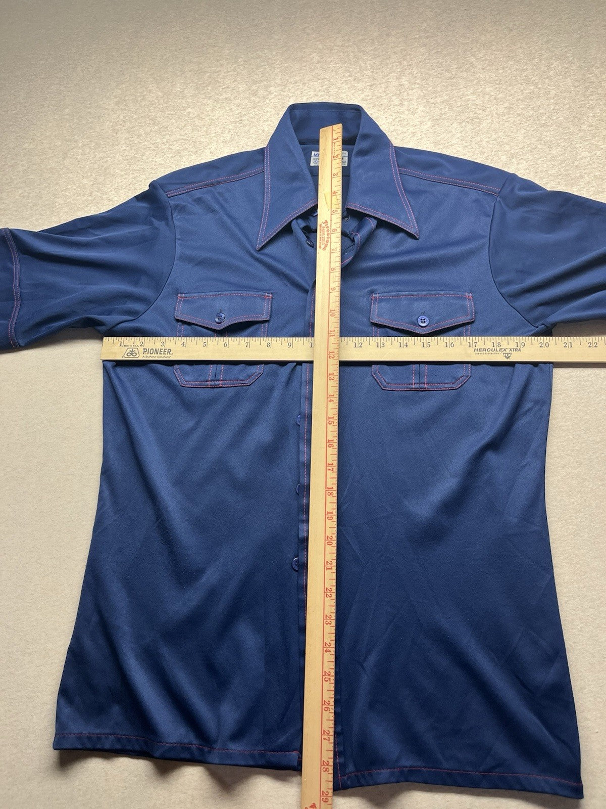 1970s Men’s Blue S Sleeve Shirt