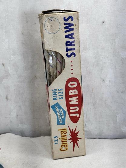 Carnival Jumbo Straws Vintage Box With Straws