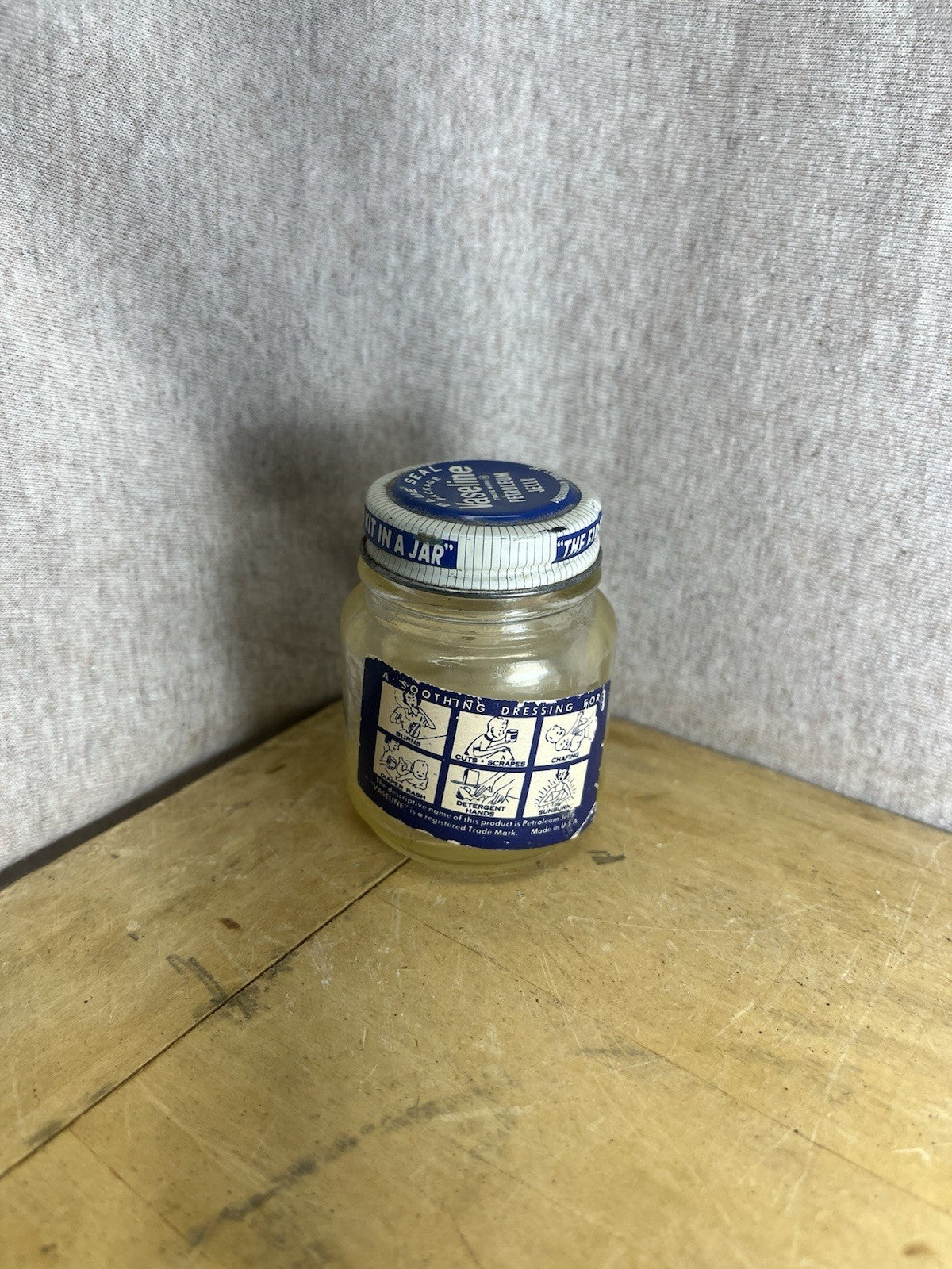 Vintage Vaseline 1 3/4oz Empty Jar