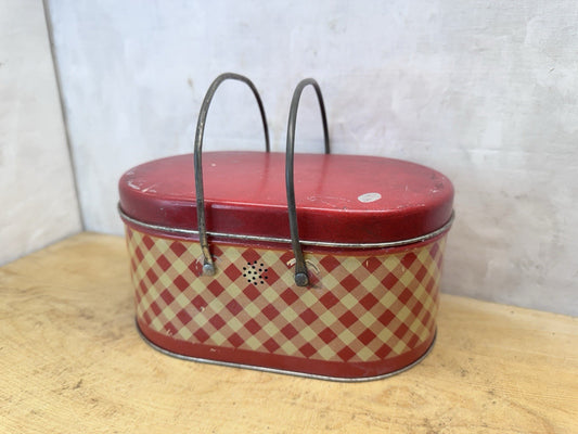 Vintage Plaid Lunch Box #S-1587