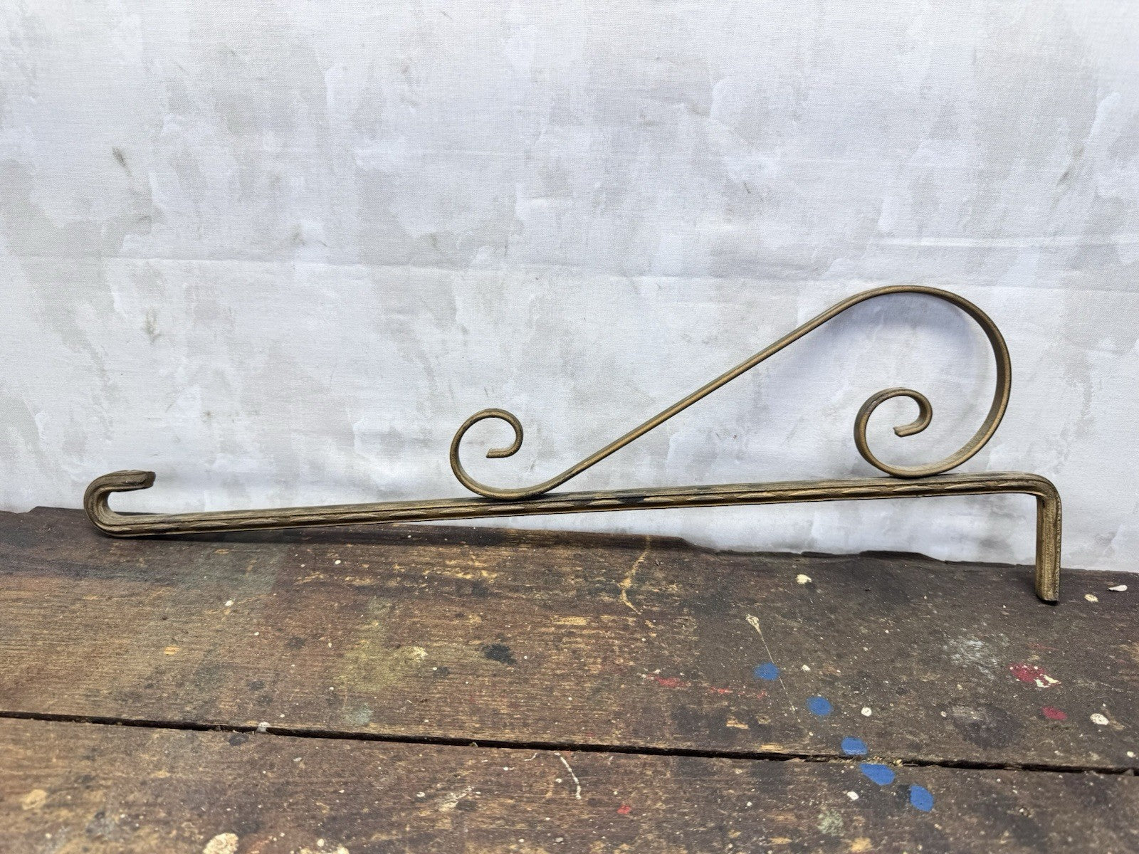 Vintage Pair Curtain Rods With Brackets #1014