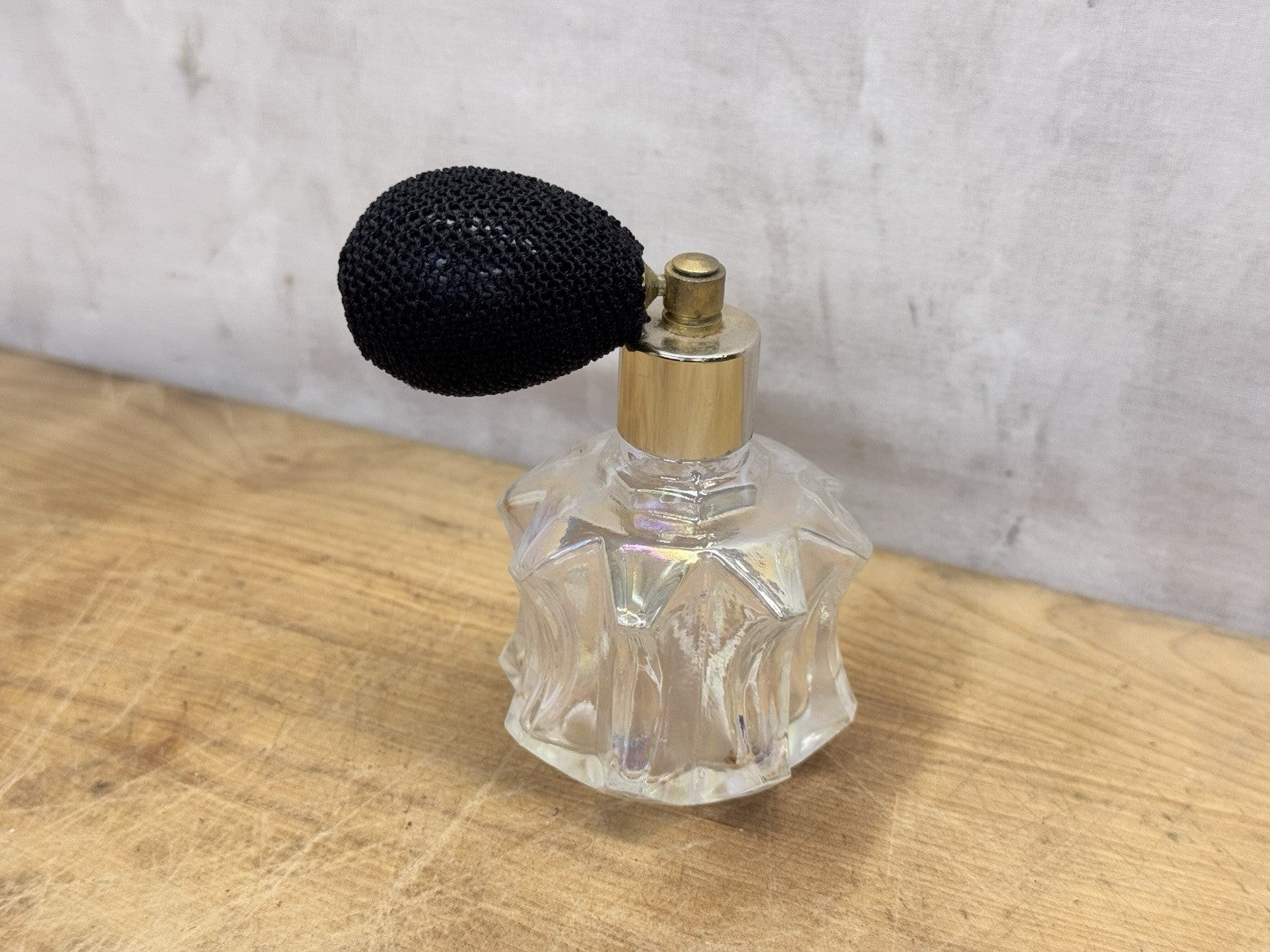 Opalescent Vtg Perfume Bottle Atomizer #1374