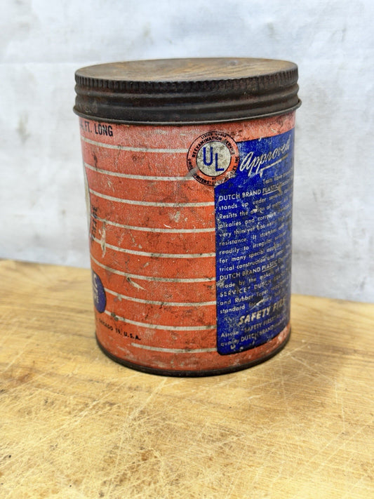 Dutch Brand Electrical Tape Composite Can Vintage Empty #1467
