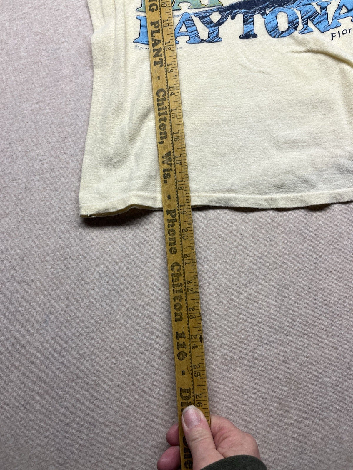 1980s Unisex S Sleeve Yellow Daytona Tshirt