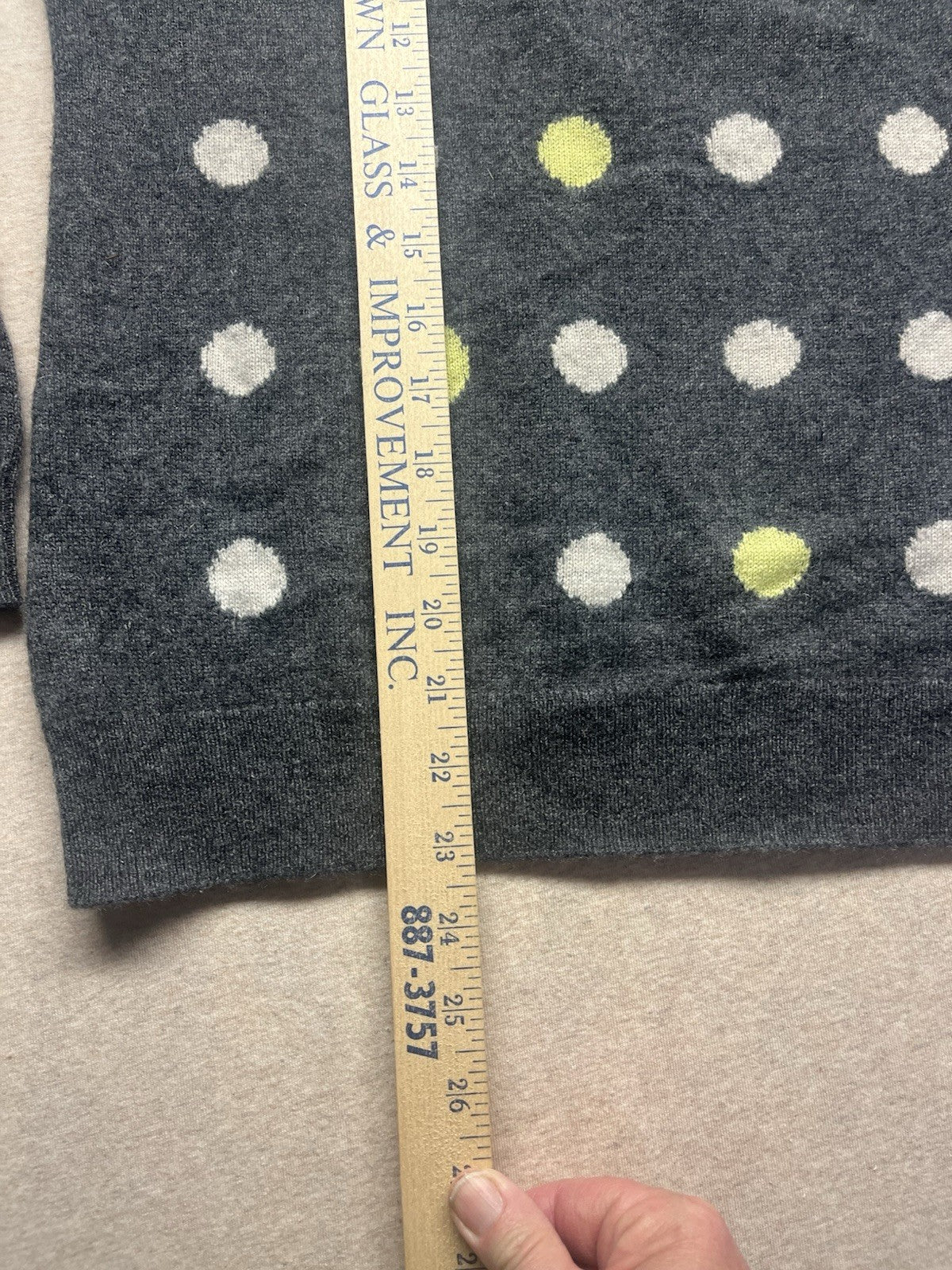 Haloger Women’s Cashmere Medium Petite Grey Sweater