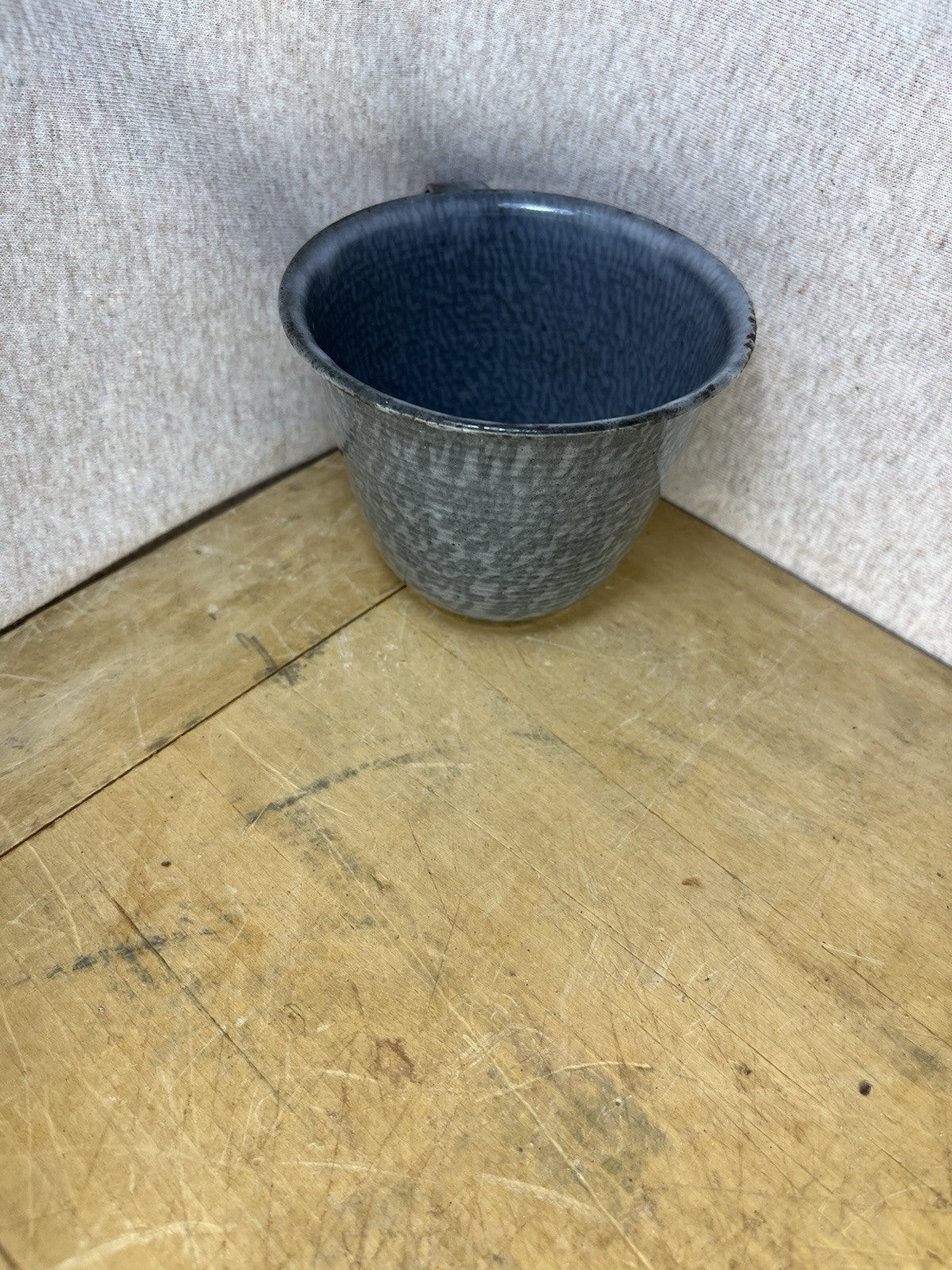 Grey Enamel Coffee Cup