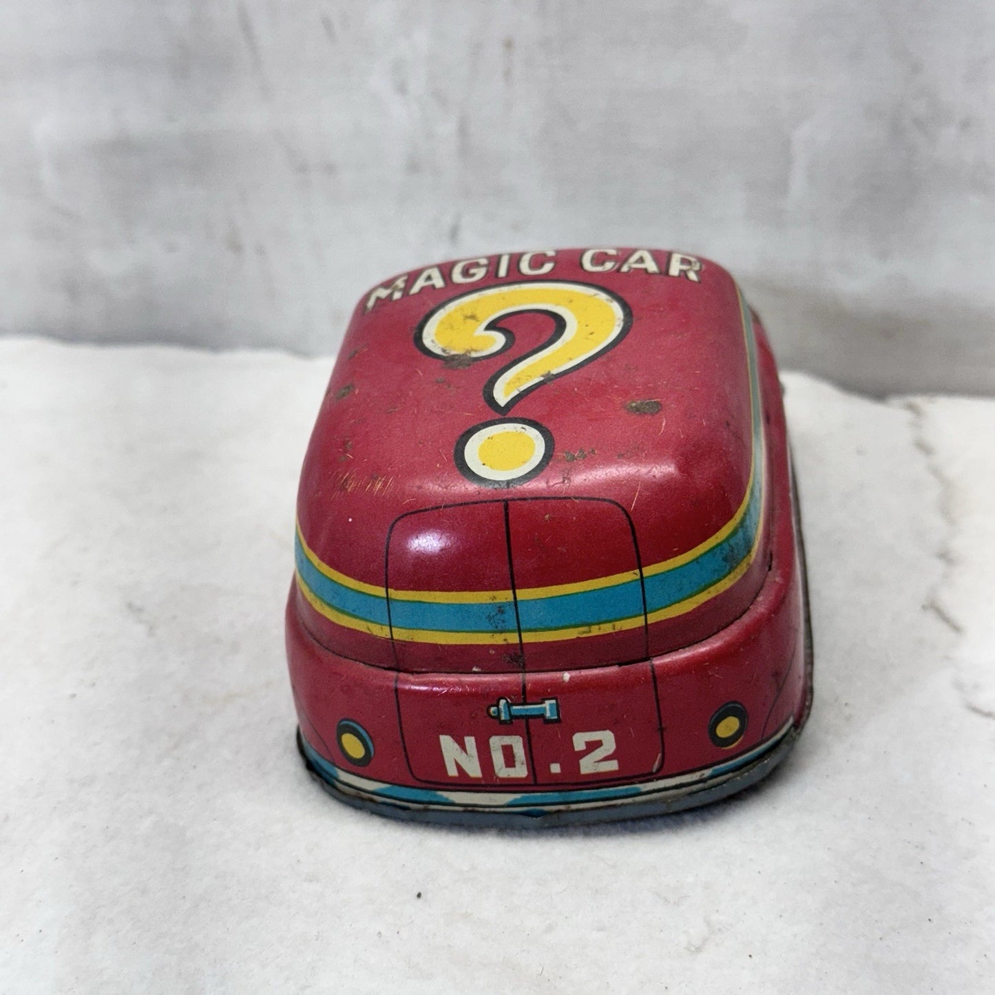 Tin Litho Magic Car No. 2 Vintage Toy Car For Parts Japan