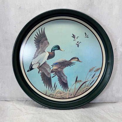 Mallards Serving Tray Vintage Metal 