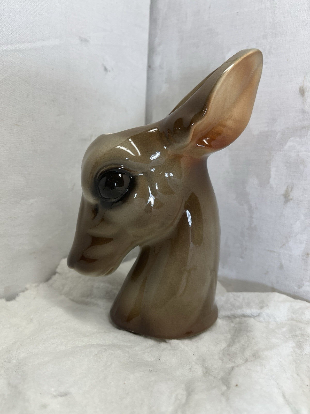vintage ceramic deer planter