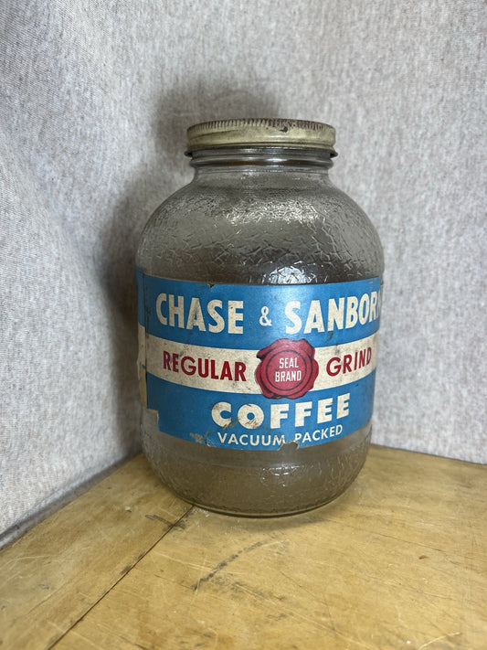Chase & Sanford #1 Vintage Coffee Jar Empty