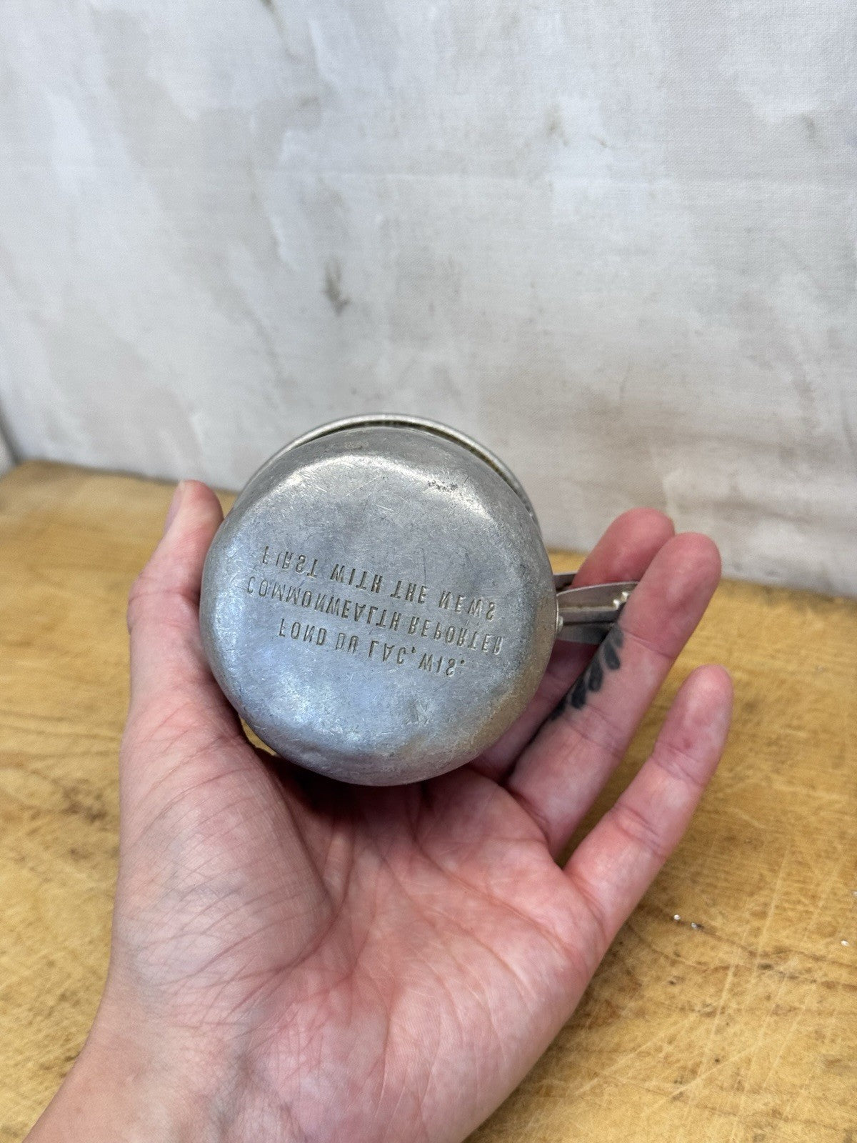 Fond Du Lac Wisconsin Common Wealth Reporter Aluminum Cup #S-1618