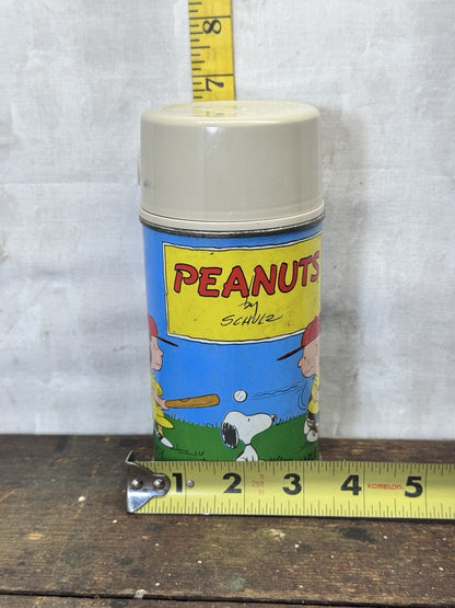 Snoopy Charlie Brown Metal Thermos Vintage #S-1840