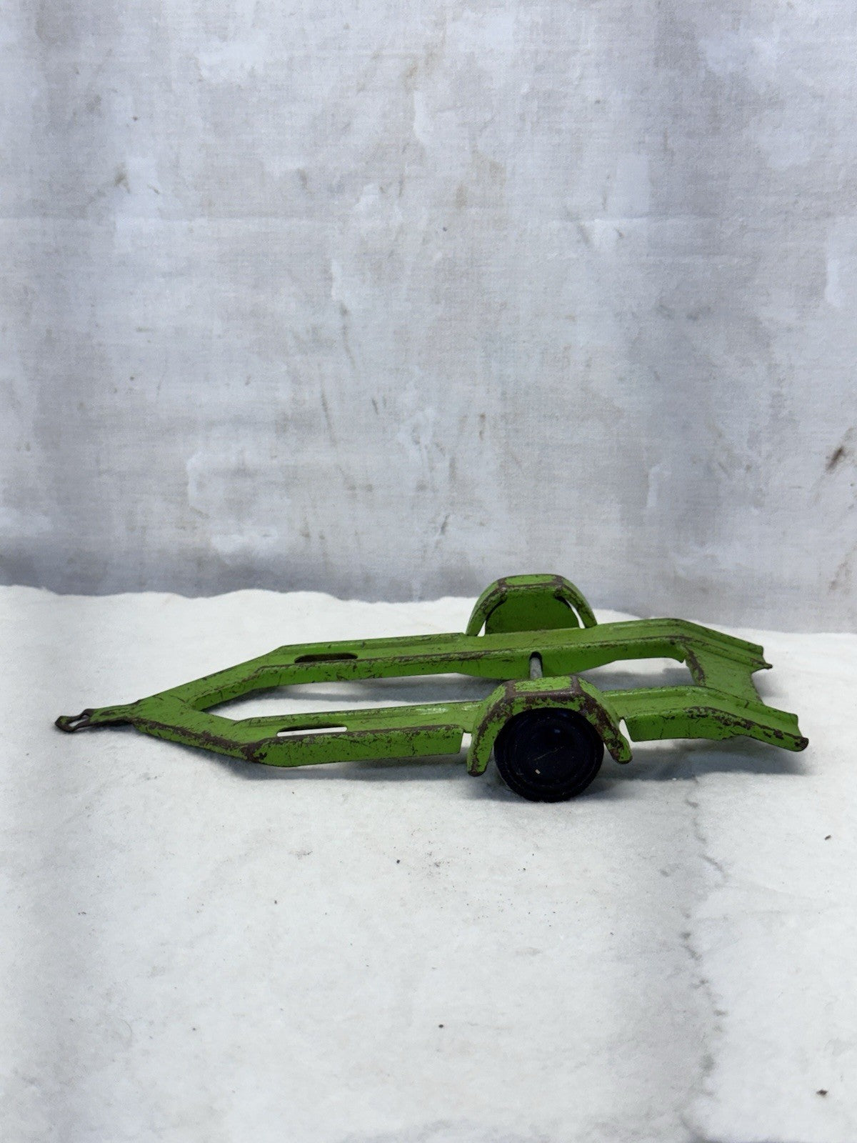 Green Metal Toy Trailer Vintage
