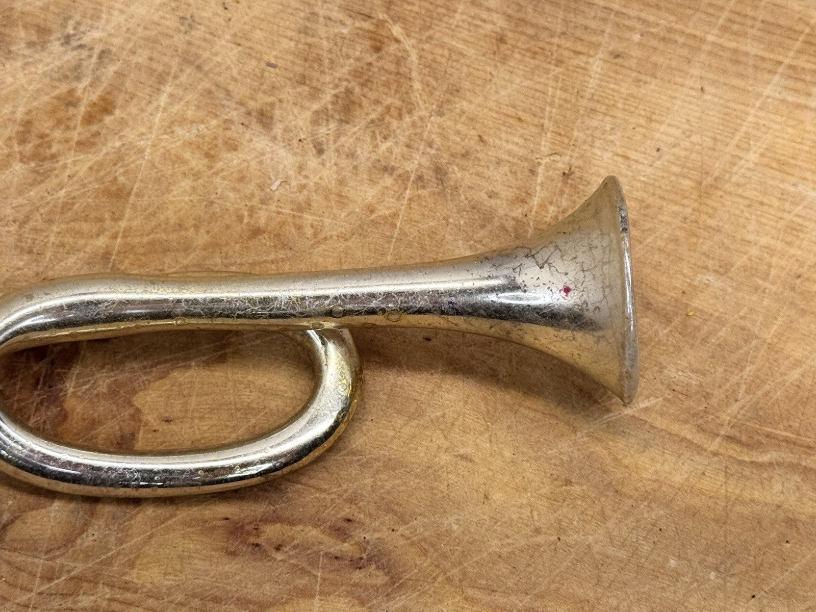 Hand Blown Antique Trumpet Ornament #1269