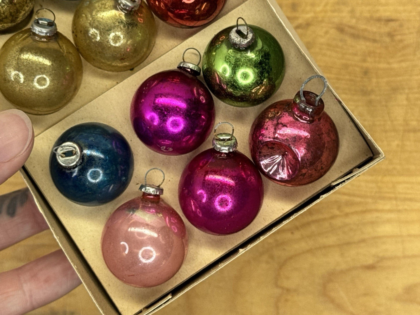 Vintage Mini Christmas Tree Ornaments #1090