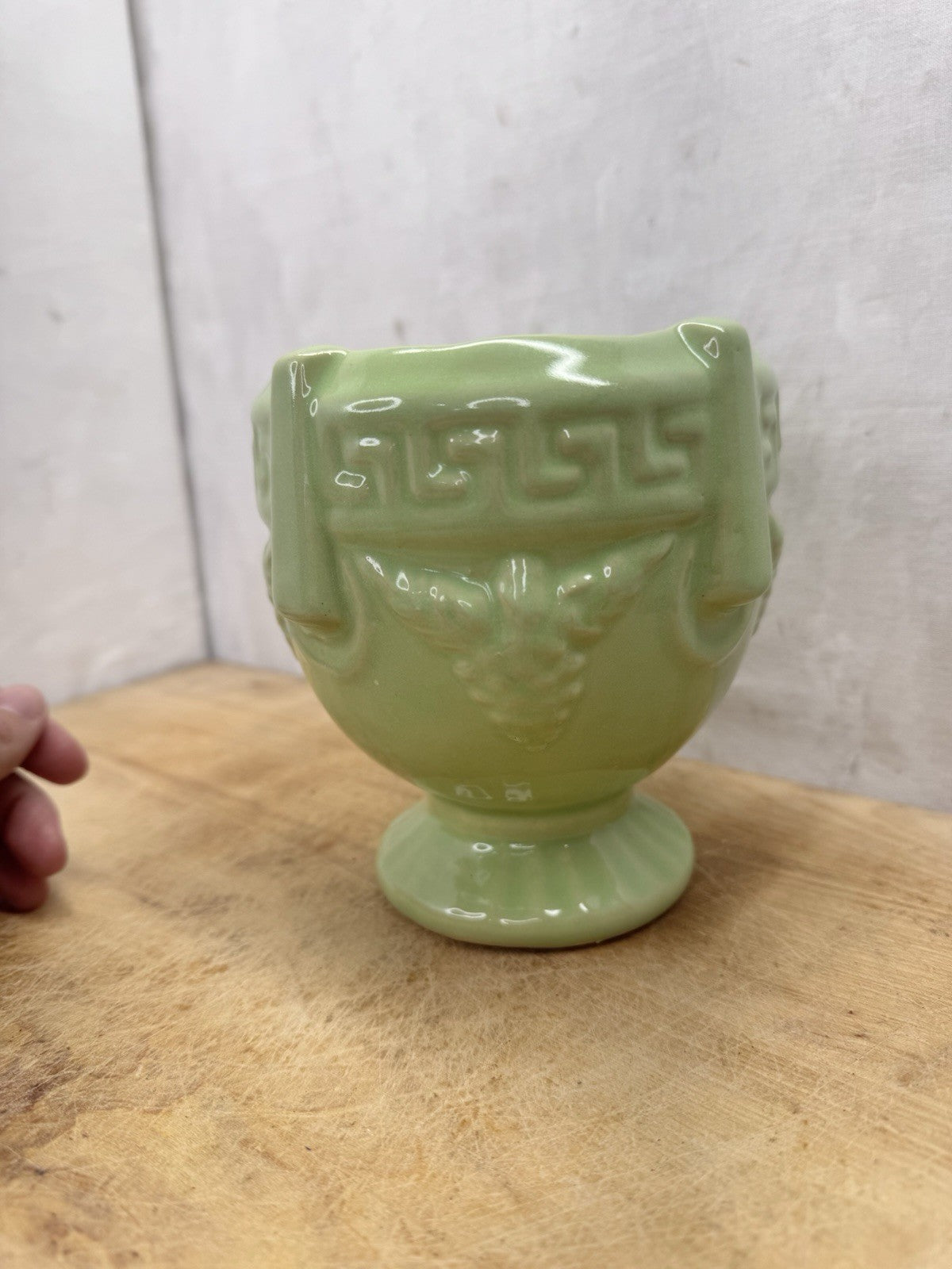 McCoy Green Planter Vtg #S-1539