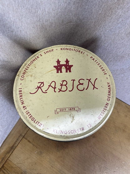 Rabien Confectioners Vintage Empty Tin