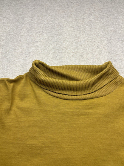 1960s, 70s Boys Gold  Knit Turtleneck L Sleeve