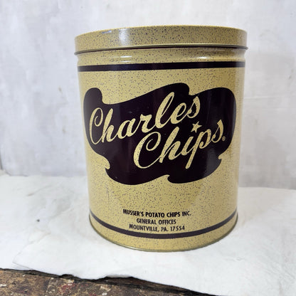 Charles Chips Vintage 1lb Empty Tin