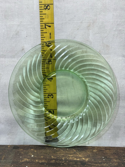 Depression Glass Spiral Small Plate Vintage