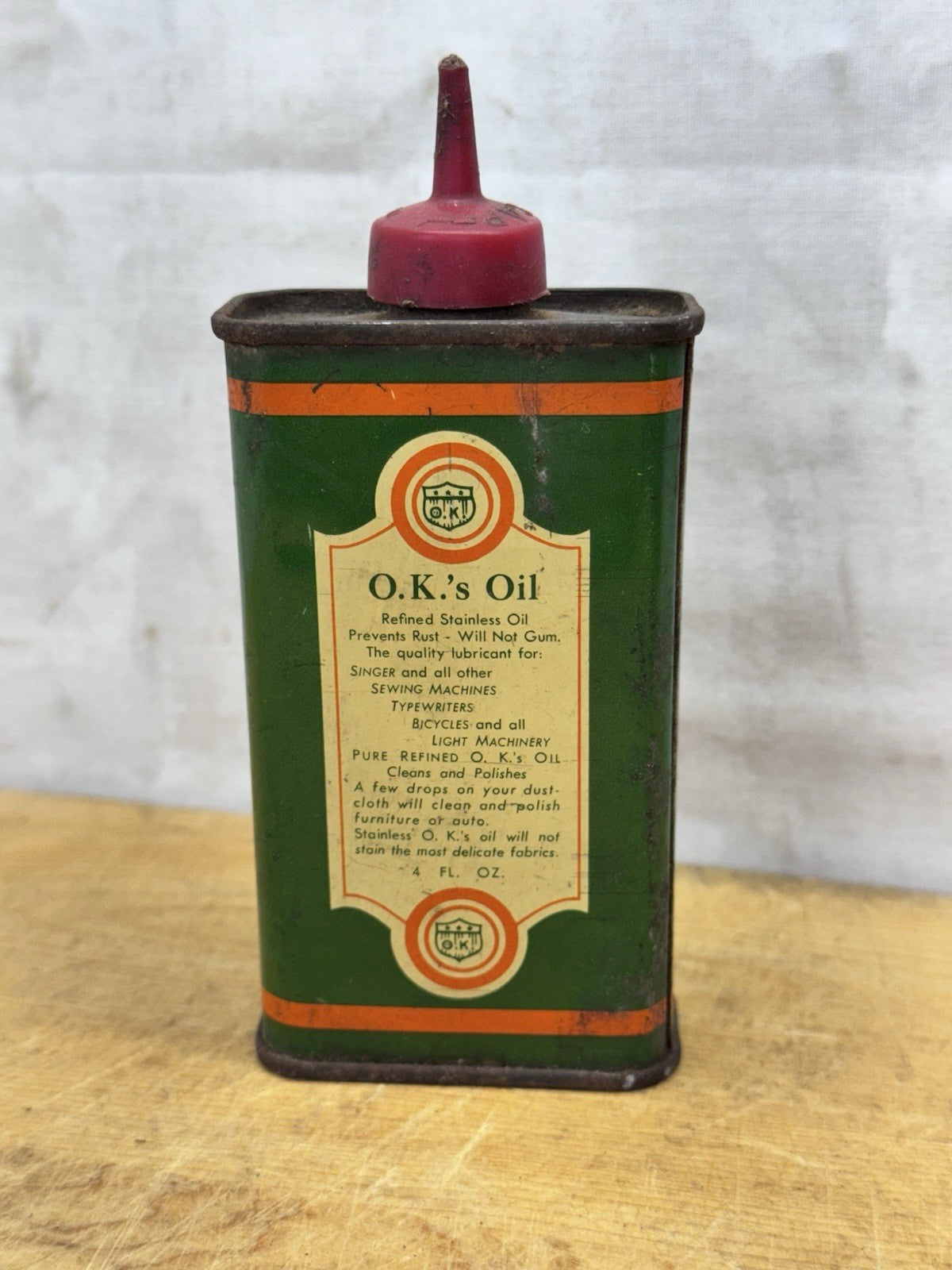 O.K.’s Household Oil Can Vtg #1283