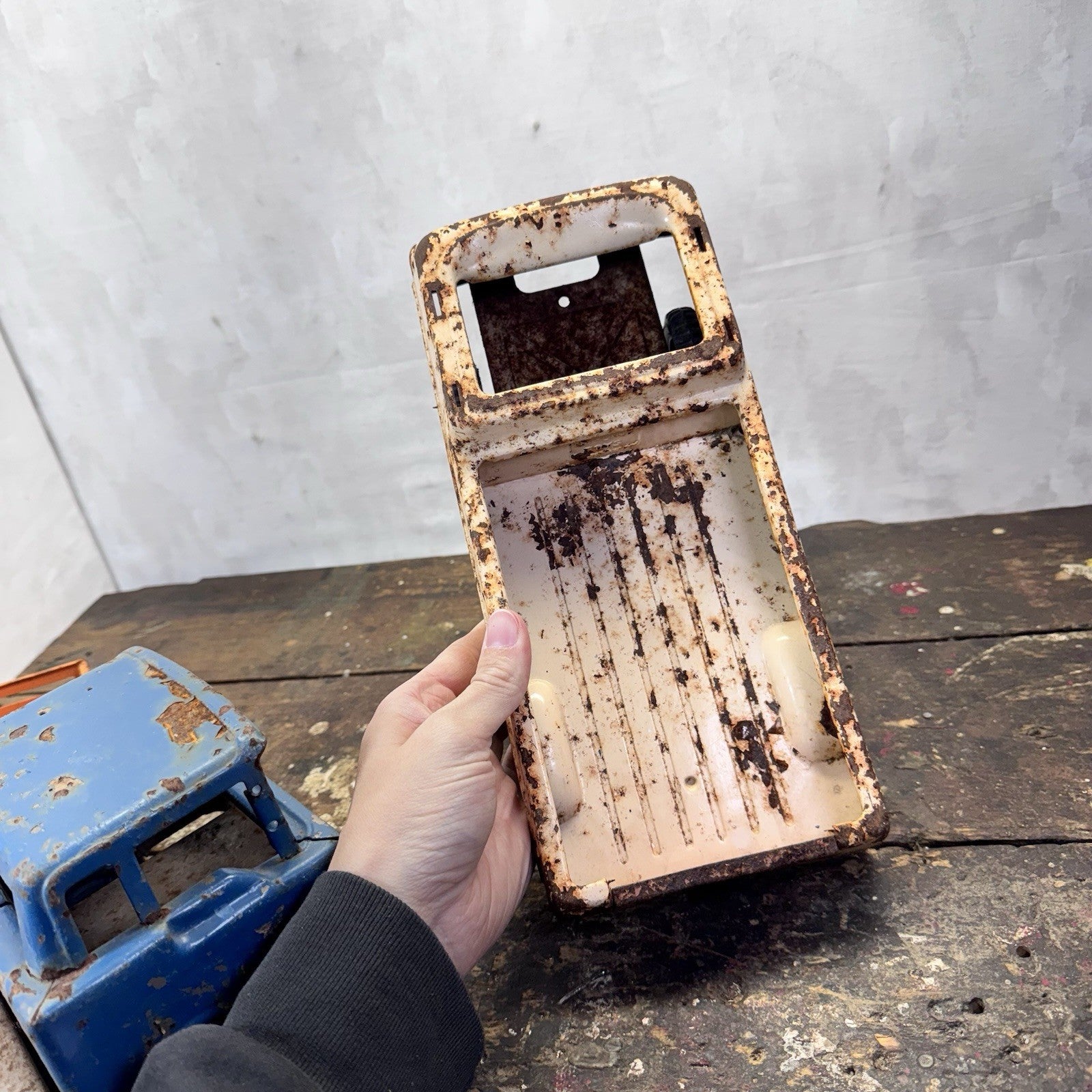 Junkyard  Vintage Metal Toy Trucks Parts Trailer