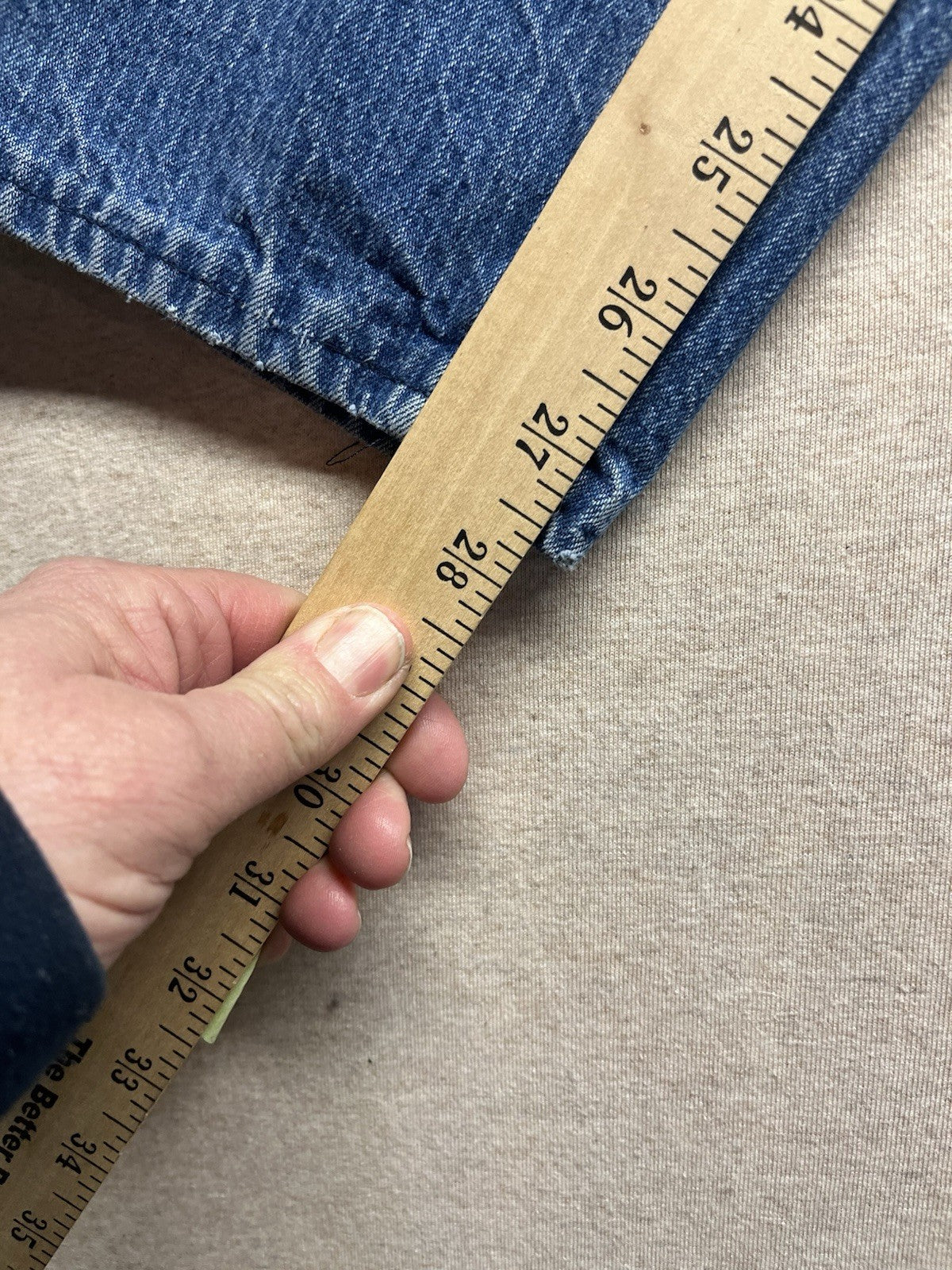 1980s Women’s High Waisted Striped Distressed Jeans