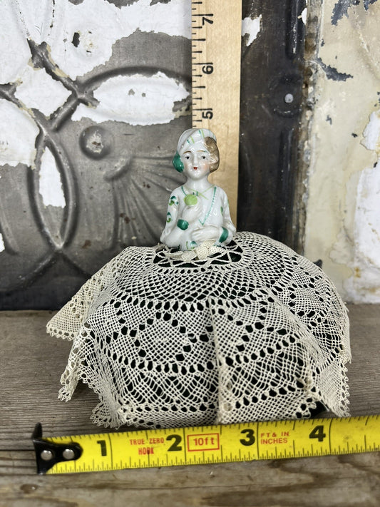 Antique Vintage Collectible Home Decor Porcelain Pin Cushion Japan